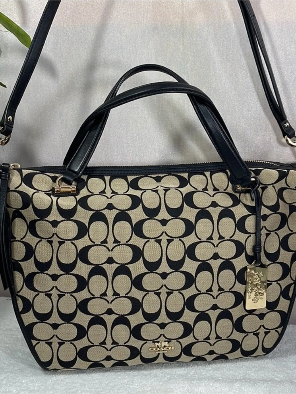 COACH Signature Satchel/ Crossbody Bag & Wallet